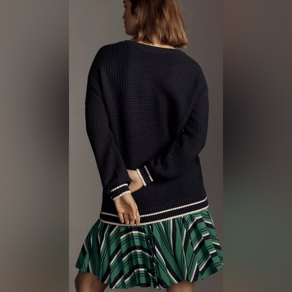 By Anthropologie Varsity Twofer Cardigan Sweater - Picture 3 of 10